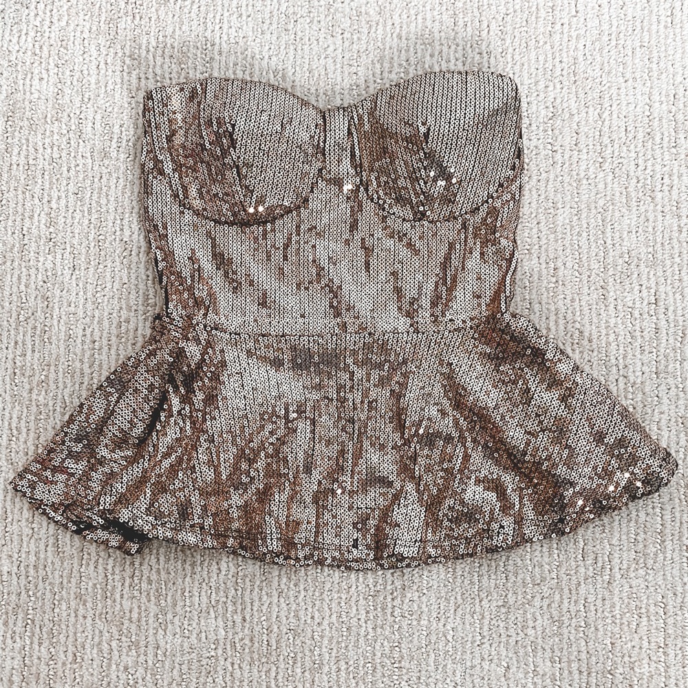 Gold sequin top